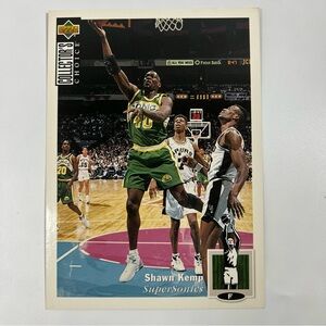 VTG Shawn Kemp‎ 1994 Upper Deck Collector’s Choice #140 SuperSonics 7x5” Card